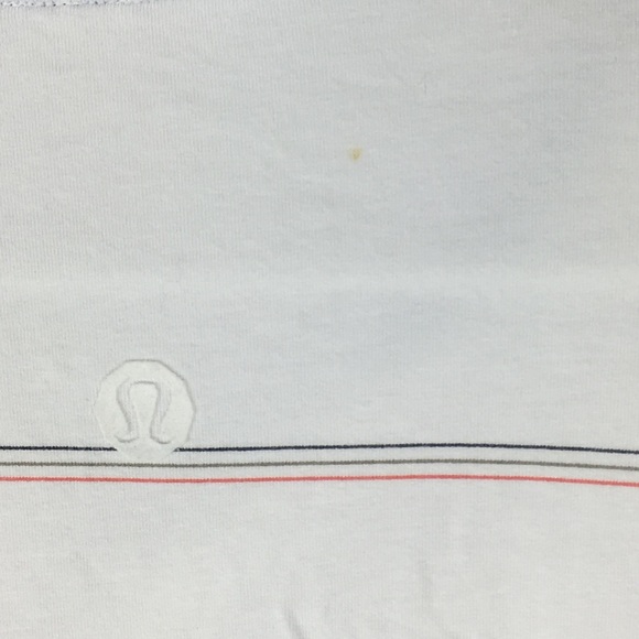 lululemon athletica White Striped Polo Shirt - Picture 6 of 8